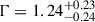 Mathematical equation: $ \Gamma=1.24^{+0.23}_{-0.24} $