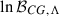 Mathematical equation: $ \ln \mathcal B_{CG, \Lambda} $