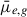 Mathematical equation: $ \bar{\mu}_{e,g} $