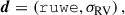 Mathematical equation: $$ \begin{aligned} {\boldsymbol{d}} = \left(\mathtt {ruwe} , \sigma _{\rm RV}\right), \end{aligned} $$