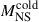 Mathematical equation: $ M^{\mathrm{cold}}_{\mathrm{NS}} $