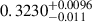 Mathematical equation: $ 0.3230_{-0.011}^{+0.0096} $