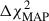 Mathematical equation: $ \Delta{\chi^{2}_{\text{MAP}}} $