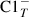 Mathematical equation: $ \mathrm{C1}_{T}^{-} $