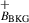 Mathematical equation: $ _{B_{\mathrm{BKG}}}^{+} $