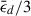 Mathematical equation: $ {\bar \epsilon}_d/3 $
