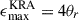 Mathematical equation: $ \epsilon_\mathrm{{max}}^\mathrm{{KRA}} = 4\theta_r $