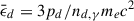 Mathematical equation: $ {\bar \epsilon}_d = 3p_d/n_{d,\gamma} m_ec^2 $