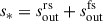 Mathematical equation: $$ \begin{aligned} s_{*} = s^\mathrm{rs}_{\rm out} + s^\mathrm{fs}_{\rm out} \end{aligned} $$