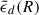 Mathematical equation: $ {\bar \epsilon}_d(R) $