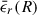 Mathematical equation: $ {\bar \epsilon}_r(R) $