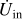 Mathematical equation: $\[\dot{U}_{\text {in}}\]$