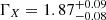Mathematical equation: $ \Gamma_X = 1.87^{+0.09}_{-0.08} $
