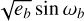 Mathematical equation: $\sqrt {{e_b}} {\mkern 1mu} \sin {\omega _b}$