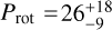 Mathematical equation: $P_{\rm rot} = 26^{+18}_{-9}$