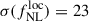 Mathematical equation: $ \sigma(f_{\mathrm{NL}}^{\mathrm{loc}}) = 23 $