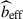 Mathematical equation: $ \widehat{b}_{\mathrm{eff}} $