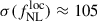 Mathematical equation: $ \sigma(f_{\mathrm{NL}}^{\mathrm{loc}}) \approx 105 $