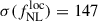 Mathematical equation: $ \sigma(f_{\mathrm{NL}}^{\mathrm{loc}}) = 147 $
