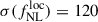 Mathematical equation: $ \sigma(f_{\mathrm{NL}}^{\mathrm{loc}}) = 120 $