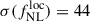Mathematical equation: $ \sigma(f_{\mathrm{NL}}^{\mathrm{loc}}) = 44 $