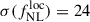 Mathematical equation: $ \sigma(f_{\mathrm{NL}}^{\mathrm{loc}}) = 24 $