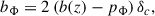 Mathematical equation: $$ \begin{aligned} b_\Phi = 2 \, (b(z) - p_\Phi ) \, \delta _c, \end{aligned} $$