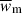 Mathematical equation: $ \overline{w}_{\mathrm{m}} $