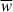 Mathematical equation: $ \overline{w} $