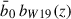 Mathematical equation: $ \bar{b}_0 \, b_{W19}(z) $