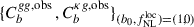 Mathematical equation: $ \{C_b^{gg,\mathrm{obs}}\,, C_b^{\kappa g,\mathrm{obs}}\}_{(b_0,f_{\mathrm{NL}}^{\mathrm{loc}}) = (1,0)} $