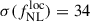 Mathematical equation: $ \sigma(f_{\mathrm{NL}}^{\mathrm{loc}}) = 34 $