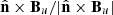 Mathematical equation: $ \hat{\mathbf{n}} \times \mathbf{B}_u/|\hat{\mathbf{n}} \times \mathbf{B}_u| $