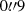Mathematical equation: $ 0\rlap{.}{{{\prime\prime}}}9 $
