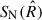 Mathematical equation: $ {S_{\rm{N}}}({\hat R}) $