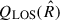 Mathematical equation: $ {Q_{\text{LOS}}}({\hat R}) $