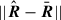 Mathematical equation: $ ||\hat{\boldsymbol{R}} - \bar{\boldsymbol{R}}|| $