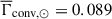 Mathematical equation: $ \overline{\Gamma}_{\mathrm{conv},\odot} = 0.089 $