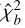 Mathematical equation: $\hat{\chi}^2_b$