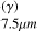 Mathematical equation: $^{(\gamma)}_{7.5\mu m}$