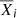 Mathematical equation: $ \overline{X}_i $