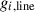 Mathematical equation: $ {g}_{i,\rm{line}} $