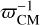 Mathematical equation: $\varpi _{{\rm{CM}}}^{ - 1}$