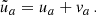 Mathematical equation: $$ \begin{aligned} \tilde{u}_a= u_a+ v_a\,. \end{aligned} $$