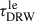Mathematical equation: $ \tau_{\mathrm{DRW}}^{\mathrm{le}} $