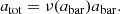Mathematical equation: $$ \begin{aligned} a_{\rm tot} = \nu (a_{\rm bar}) a_{\rm bar}. \end{aligned} $$