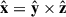 Mathematical equation: $ \hat{\mathbf{x}}=\hat{\mathbf{y}}\times \hat{\mathbf{z}} $