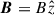 Mathematical equation: $ \boldsymbol{B} = B\hat{z} $