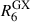 Mathematical equation: $ R_{6}^{\mathrm{GX}} $