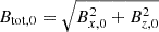 Mathematical equation: $ B_{\mathrm{tot,0}} = \sqrt{B_{x,0}^2 + B_{z,0}^2} $